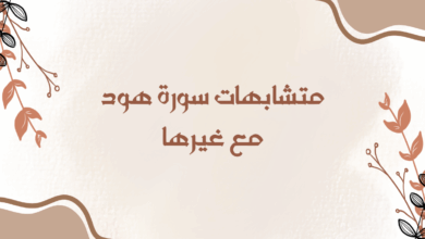 متشابهات سورة هود مع غيرها