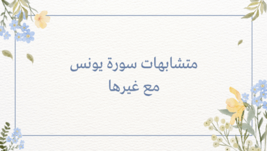 متشابهات سورة يونس مع غيرها